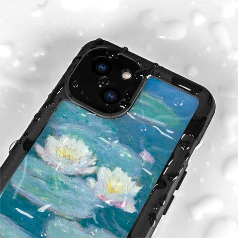 Waterlilies, Evening by Monet iPhone 15 Waterproof Case